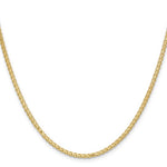 Carregar imagem no visualizador da galeria, 14K Yellow Gold 2.4mm Flat Wheat Spiga Bracelet Anklet Choker Necklace Pendant Chain
