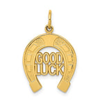 Carregar imagem no visualizador da galeria, 14k Yellow Gold Horseshoe Good Luck Pendant Charm
