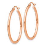 Charger l&#39;image dans la galerie, 10k Rose Gold Classic Round Hoop Earrings 31mm x 2mm

