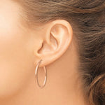 Lataa kuva Galleria-katseluun, 10k Rose Gold Classic Round Hoop Earrings 31mm x 2mm
