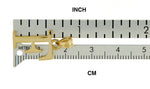 Kép betöltése a galériamegjelenítőbe: 14K Yellow Gold Uppercase Initial Letter F Block Alphabet Large Pendant Charm
