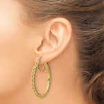 Indlæs billede til gallerivisning 10K Yellow Gold 44mm x 2.95mm Rope Round Hoop Earrings
