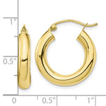 Indlæs billede til gallerivisning 10K Yellow Gold Classic Round Hoop Earrings 20mmx4mm
