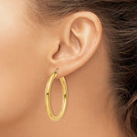 Charger l&#39;image dans la galerie, 10K Yellow Gold Classic Round Hoop Earrings 45mmx4mm
