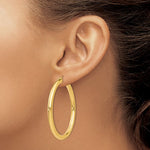 画像をギャラリービューアに読み込む, 10K Yellow Gold Classic Round Hoop Earrings 50mmx4mm
