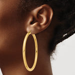 Загрузить изображение в средство просмотра галереи, 10K Yellow Gold Classic Round Hoop Earrings 62mmx4mm
