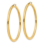 Indlæs billede til gallerivisning 10K Yellow Gold Classic Round Hoop Earrings 67mmx4mm
