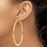 画像をギャラリービューアに読み込む, 10K Yellow Gold Classic Round Hoop Earrings 67mmx4mm
