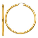 Cargar imagen en el visor de la galería, 10K Yellow Gold Classic Round Hoop Earrings 67mmx4mm
