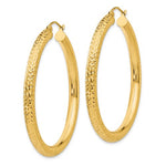 Ladda upp bild till gallerivisning, 10K Yellow Gold Diamond Cut Round Hoop Earrings 47mmx4mm
