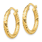 Lade das Bild in den Galerie-Viewer, 10k Yellow Gold Sparkle Glitter Round Hoop Earrings
