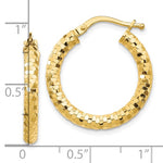 Load image into Gallery viewer, 10k Yellow Gold Sparkle Glitter Round Hoop Earrings
