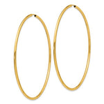 Carica l&#39;immagine nel visualizzatore di Gallery, 10K Yellow Gold Extra Large 70mm x 1.5mm Endless Hoop Earrings
