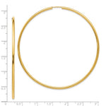 Φόρτωση εικόνας στο εργαλείο προβολής Συλλογής, 10K Yellow Gold Extra Large 70mm x 1.5mm Endless Hoop Earrings
