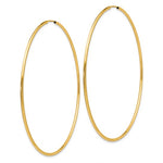 Załaduj obraz do przeglądarki galerii, 10K Yellow Gold Extra Large 68mm x 2mm Endless Hoop Earrings
