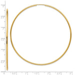 Φόρτωση εικόνας στο εργαλείο προβολής Συλλογής, 10K Yellow Gold Extra Large 68mm x 2mm Endless Hoop Earrings
