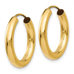 Charger l&#39;image dans la galerie, 10K Yellow Gold 20mm x 2.75mm Round Endless Hoop Earrings
