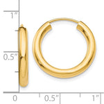 Charger l&#39;image dans la galerie, 10K Yellow Gold 20mm x 2.75mm Round Endless Hoop Earrings
