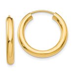 Ladda upp bild till gallerivisning, 10K Yellow Gold 20mm x 2.75mm Round Endless Hoop Earrings
