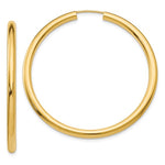 Indlæs billede til gallerivisning 10K Yellow Gold 46mm x 2.75mm Round Endless Hoop Earrings
