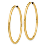 Afbeelding in Gallery-weergave laden, 10K Yellow Gold 55mm x 2.75mm Round Endless Hoop Earrings
