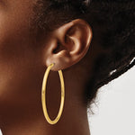Indlæs billede til gallerivisning 10K Yellow Gold 55mm x 2.75mm Round Endless Hoop Earrings
