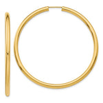 Cargar imagen en el visor de la galería, 10K Yellow Gold 55mm x 2.75mm Round Endless Hoop Earrings
