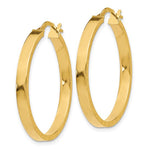 Φόρτωση εικόνας στο εργαλείο προβολής Συλλογής, 10K Yellow Gold 29mm x 3mm Diamond Cut Edge Round Hoop Earrings
