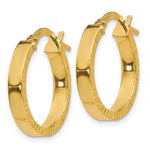 Kép betöltése a galériamegjelenítőbe: 10K Yellow Gold 18mm x 3mm Diamond Cut Edge Round Hoop Earrings
