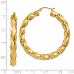 이미지를 갤러리 뷰어에 로드 , 14k Yellow Gold Twisted Classic Round Hoop Earrings 47mm x 5mm
