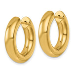 이미지를 갤러리 뷰어에 로드 , 14k Yellow Gold Hinged Oval Hoop Huggie Earrings

