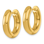 將圖片載入圖庫檢視器 14k Yellow Gold Hinged Oval Hoop Huggie Earrings
