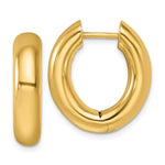 Φόρτωση εικόνας στο εργαλείο προβολής Συλλογής, 14k Yellow Gold Hinged Oval Hoop Huggie Earrings
