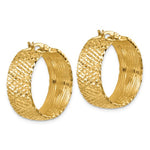 Charger l&#39;image dans la galerie, 14k Yellow Gold Large Diamond Cut Round Hoop Earrings
