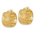 Załaduj obraz do przeglądarki galerii, 14k Yellow Gold Diamond Cut Round Hoop Earrings
