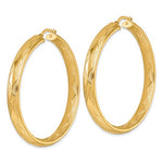Lataa kuva Galleria-katseluun, 14k Yellow Gold 50mm x 5.5mm Wavy Textured Round Hoop Earrings
