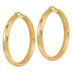Φόρτωση εικόνας στο εργαλείο προβολής Συλλογής, 14k Yellow Gold 50mm x 5.5mm Wavy Textured Round Hoop Earrings
