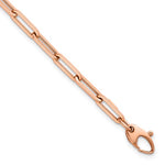 Charger l&#39;image dans la galerie, 18k 14k Yellow Rose White Gold 4mm Flat Paperclip Link Bracelet Chain
