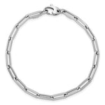 Załaduj obraz do przeglądarki galerii, 18k 14k Yellow Rose White Gold 4mm Flat Paperclip Link Bracelet Chain
