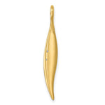 Indlæs billede til gallerivisning 14k Yellow Gold Diamond Long Leaf Pendant Charm
