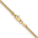 Carica l&#39;immagine nel visualizzatore di Gallery, 14K Yellow Gold 1.9mm Flat Wheat Spiga Bracelet Anklet Choker Necklace Pendant Chain
