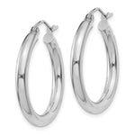 이미지를 갤러리 뷰어에 로드 , 18K Yellow White Gold 25mm x 3mm Classic Round Hoop Earrings
