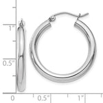 Charger l&#39;image dans la galerie, 18K Yellow White Gold 25mm x 3mm Classic Round Hoop Earrings
