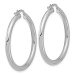 Lataa kuva Galleria-katseluun, 18K Yellow White Gold 35mm x 3mm Classic Round Hoop Earrings
