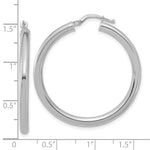 Load image into Gallery viewer, 18K Yellow White Gold 35mm x 3mm Classic Round Hoop Earrings
