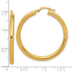 Load image into Gallery viewer, 18K Yellow White Gold 35mm x 3mm Classic Round Hoop Earrings
