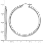 將圖片載入圖庫檢視器 18K Yellow White Gold 45mm x 3mm Classic Round Hoop Earrings
