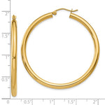 이미지를 갤러리 뷰어에 로드 , 18K Yellow White Gold 45mm x 3mm Classic Round Hoop Earrings
