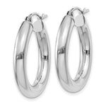 이미지를 갤러리 뷰어에 로드 , 18K Yellow White Gold 25mm x 4mm Classic Round Hoop Earrings
