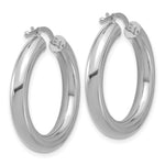 Cargar imagen en el visor de la galería, 18K Yellow White Gold 25mm x 4mm Classic Round Hoop Earrings
